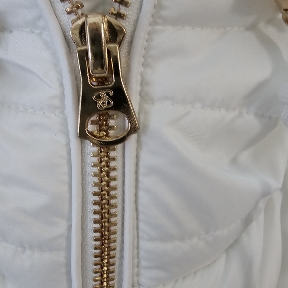 NWOTS!JESSICA SIMPSON WHITE/GOLD PUFFER PACKABLE JACKET! SIZE MED! NWOTS! - Picture 8 of 16